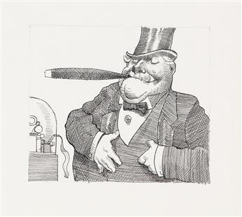 DAVID LEVINE. Four cigar smokers.